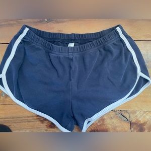 Gym shorts from Las Angeles Apparel. Size small. Navy blue and white.